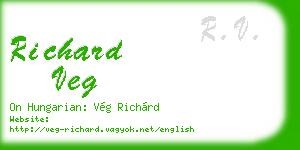 richard veg business card