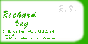 richard veg business card